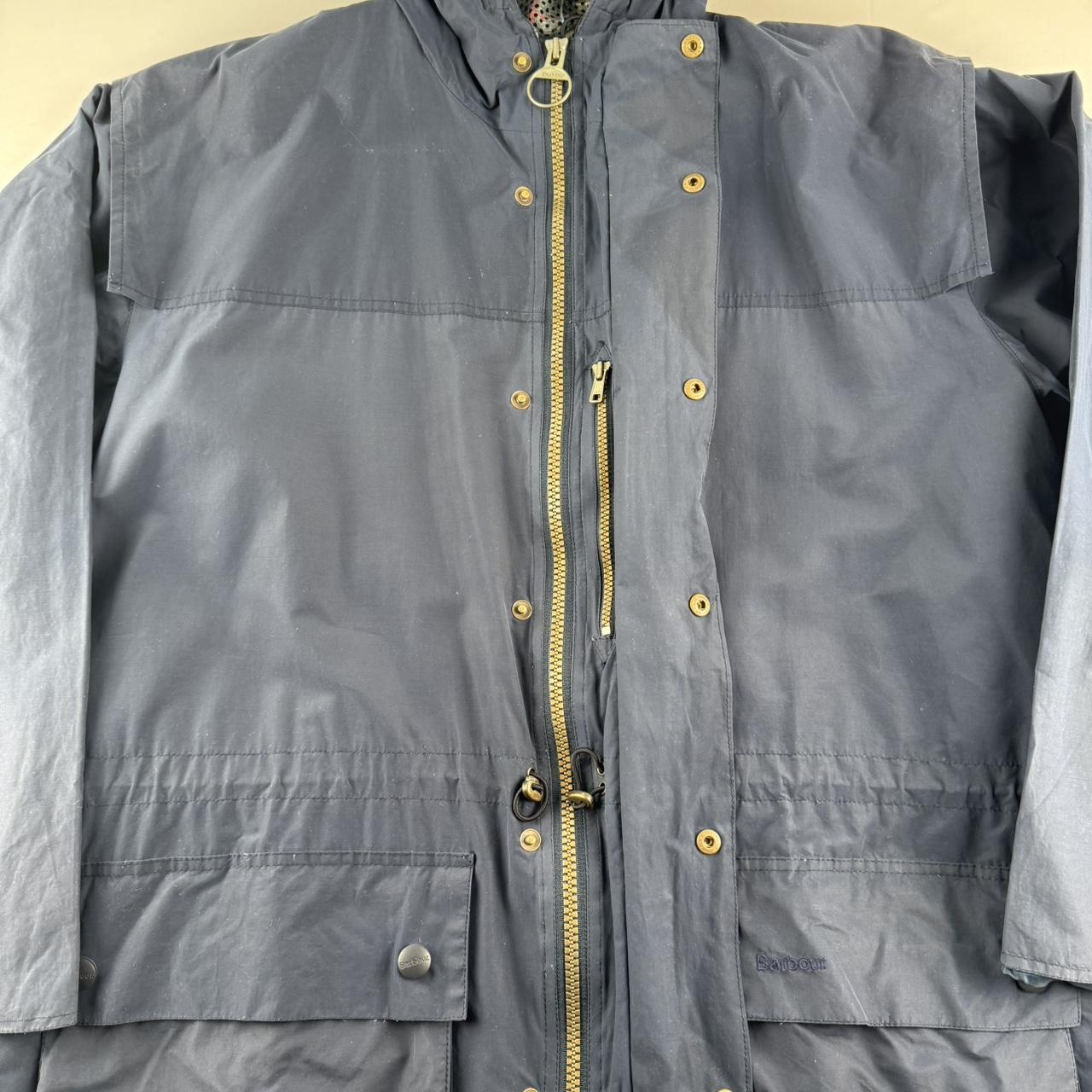 Modern Barbour Navy Durham Stowaway Jacket L