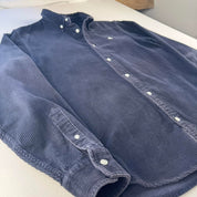 Navy Carhartt WIP Long Sleeve Madison Corduroy Button Down Shirt S