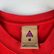 Red Nike ACG Embroidered Spellout T-Shirt S
