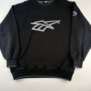 Early 2000s Embroidered Reebok Oversized Ribbed Sweatshirt S