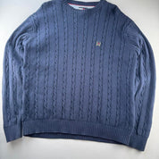 2000s Tommy Hilfiger Embroidered Thick Cable Knit L