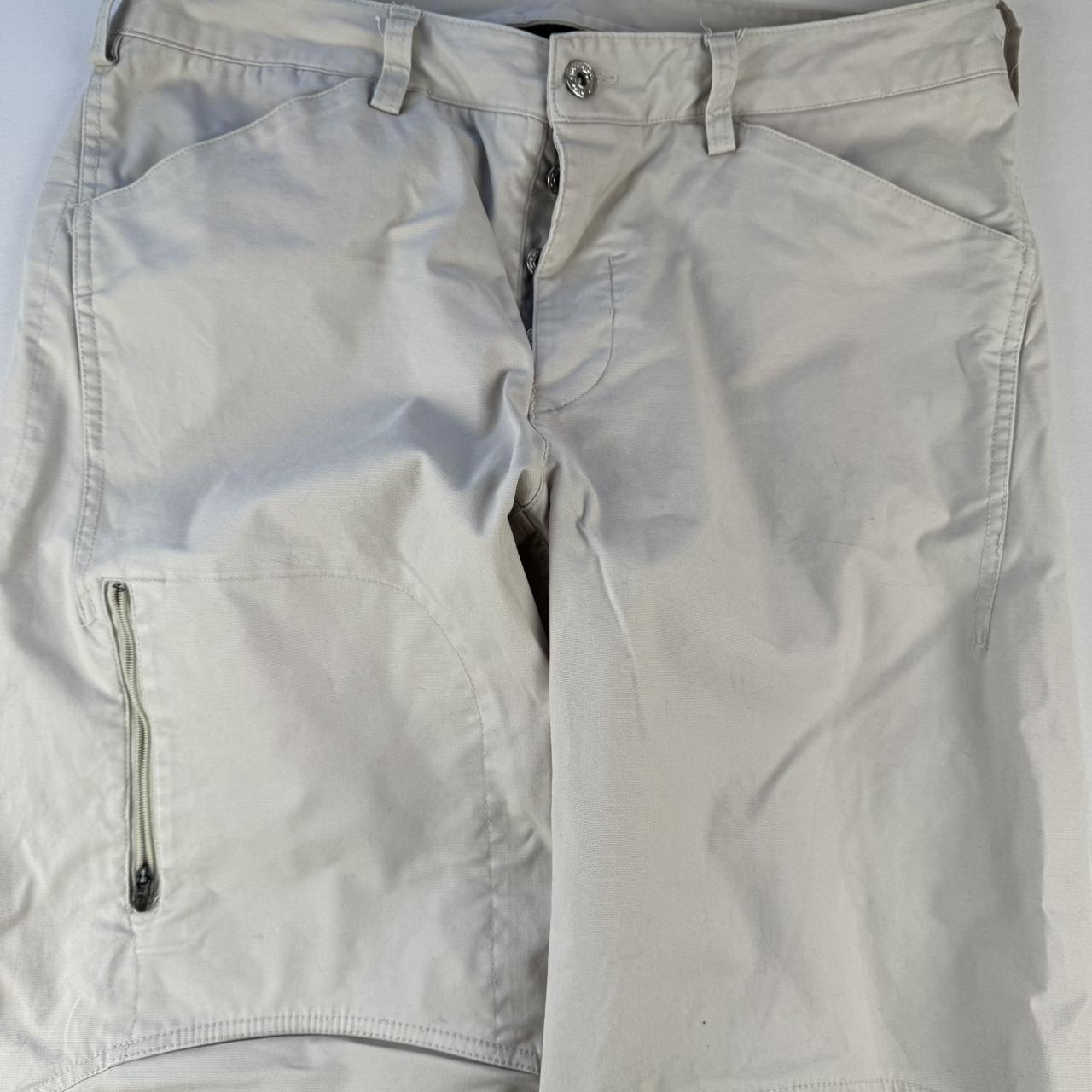 Early 2000s Nike Thick Cream Cargo Pants 34W 32L