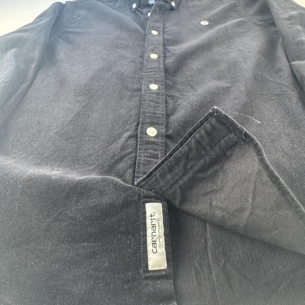 Black Carhartt WIP Long Sleeve Madison Corduroy Button Down Shirt S