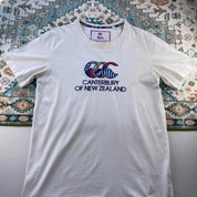 Canterbury pocket t-shirt, navy blue, embroidered logo, regular fit, cotton material.