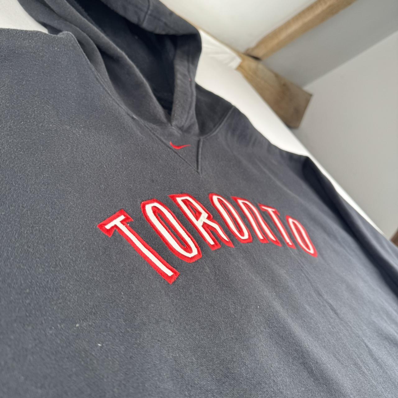 Rare Late 1990s Nike Toronto Raptors Thick Oversized Heavyweight Embroidered Centre Swoosh Hoodie