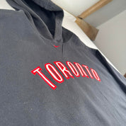 Rare Late 1990s Nike Toronto Raptors Thick Oversized Heavyweight Embroidered Centre Swoosh Hoodie