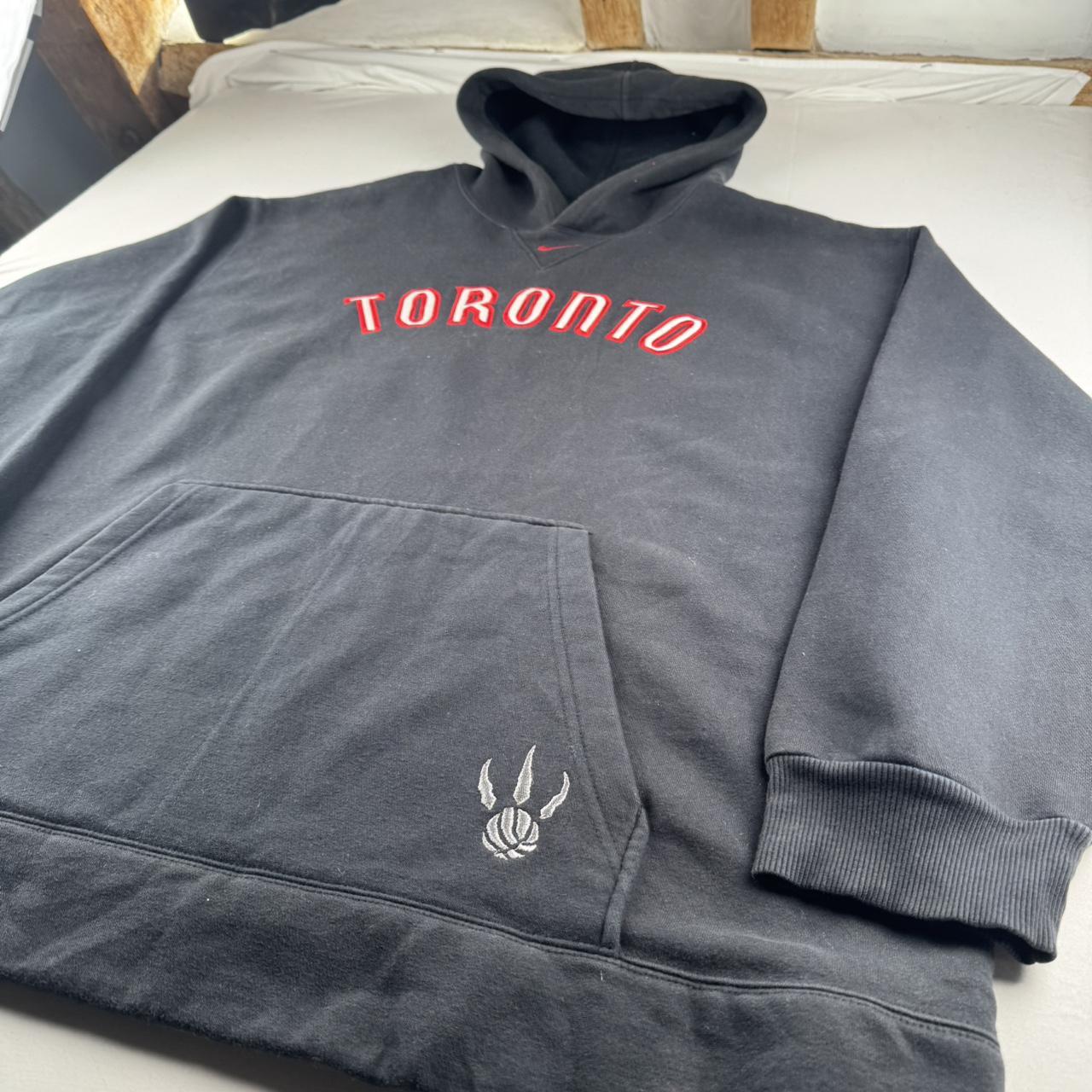 Rare Late 1990s Nike Toronto Raptors Thick Oversized Heavyweight Embroidered Centre Swoosh Hoodie