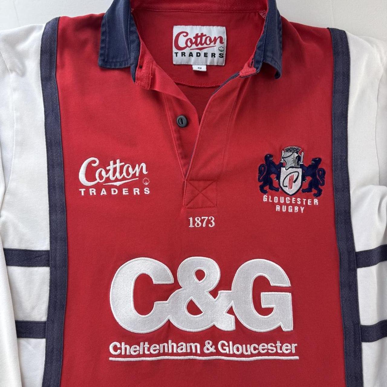 1999-2000 Cotton Traders Gloucester Rugby Long Sleeve Rugby Polo Shirt S
