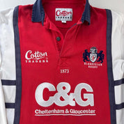 1999-2000 Cotton Traders Gloucester Rugby Long Sleeve Rugby Polo Shirt S