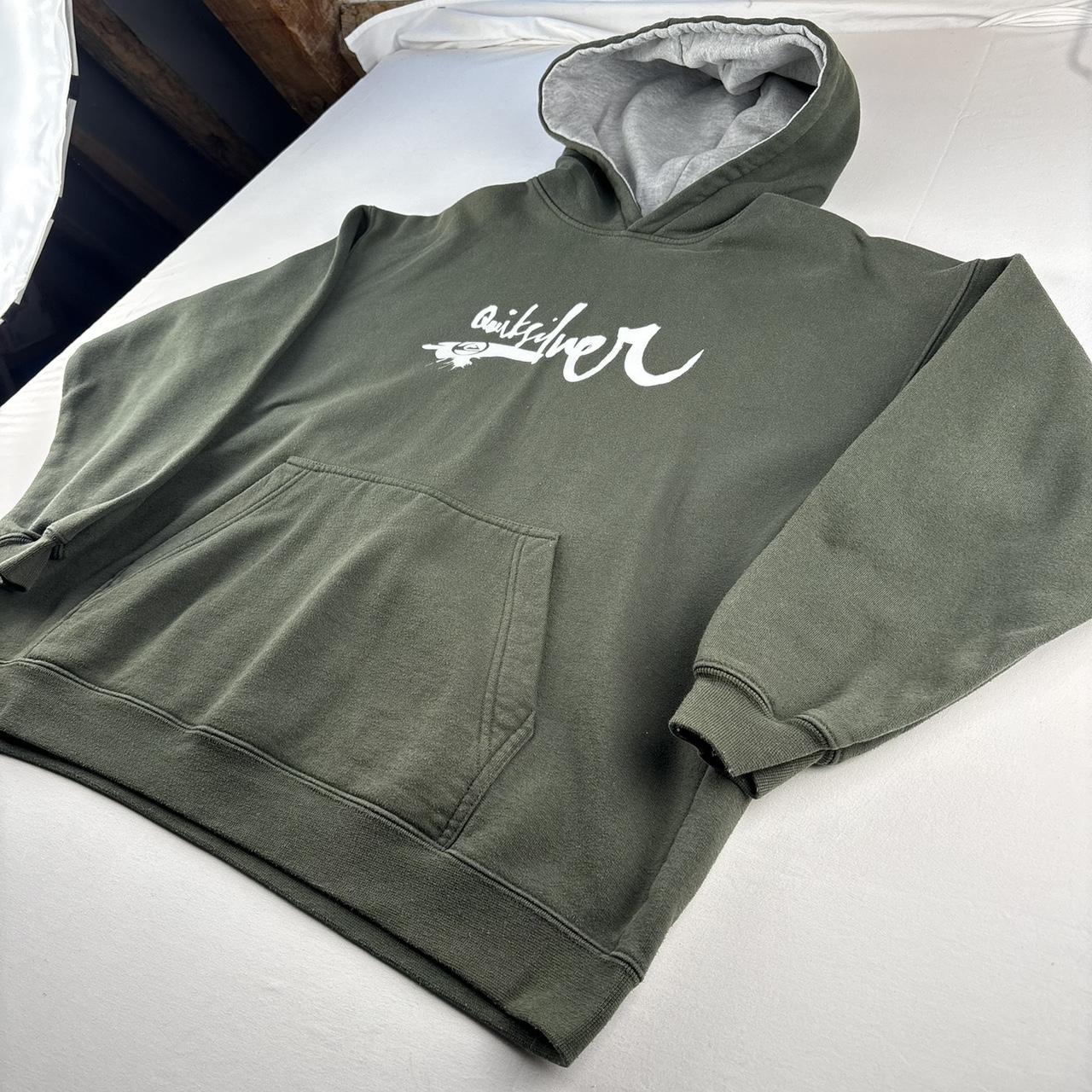 1990s Quiksilver Spellout Heavyweight Hoodie L