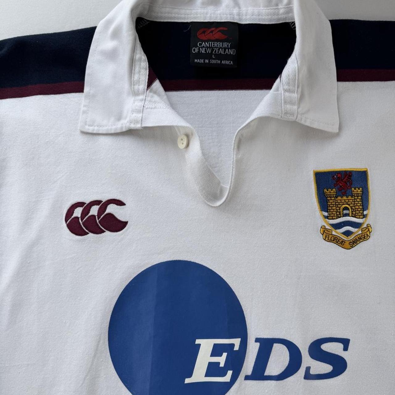 2002 Rare Canterbury Swansea Rugby Polo Shirt L