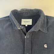 Navy Carhartt WIP Long Sleeve Madison Corduroy Button Down Shirt S