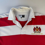 Rare Vintage Cotton Traders Gloucester Rugby Striped Long Sleeve Rugby Polo Shirt XL