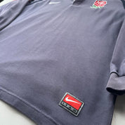 1990s Nike England Rugby Long Sleeve Rugby Polo Shirt L