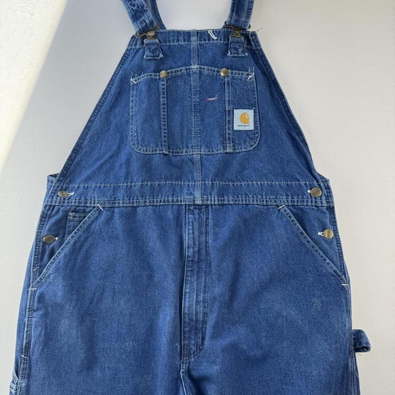 1990s Rare Carhartt Denim Dungarees 40W 32L RO7 DST