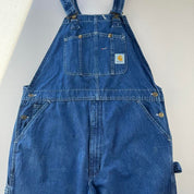 1990s Rare Carhartt Denim Dungarees 40W 32L RO7 DST