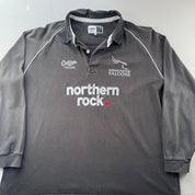 Newcastle Falcons Early 2000s Cotton Traders Rugby Polo Shirt XXXL