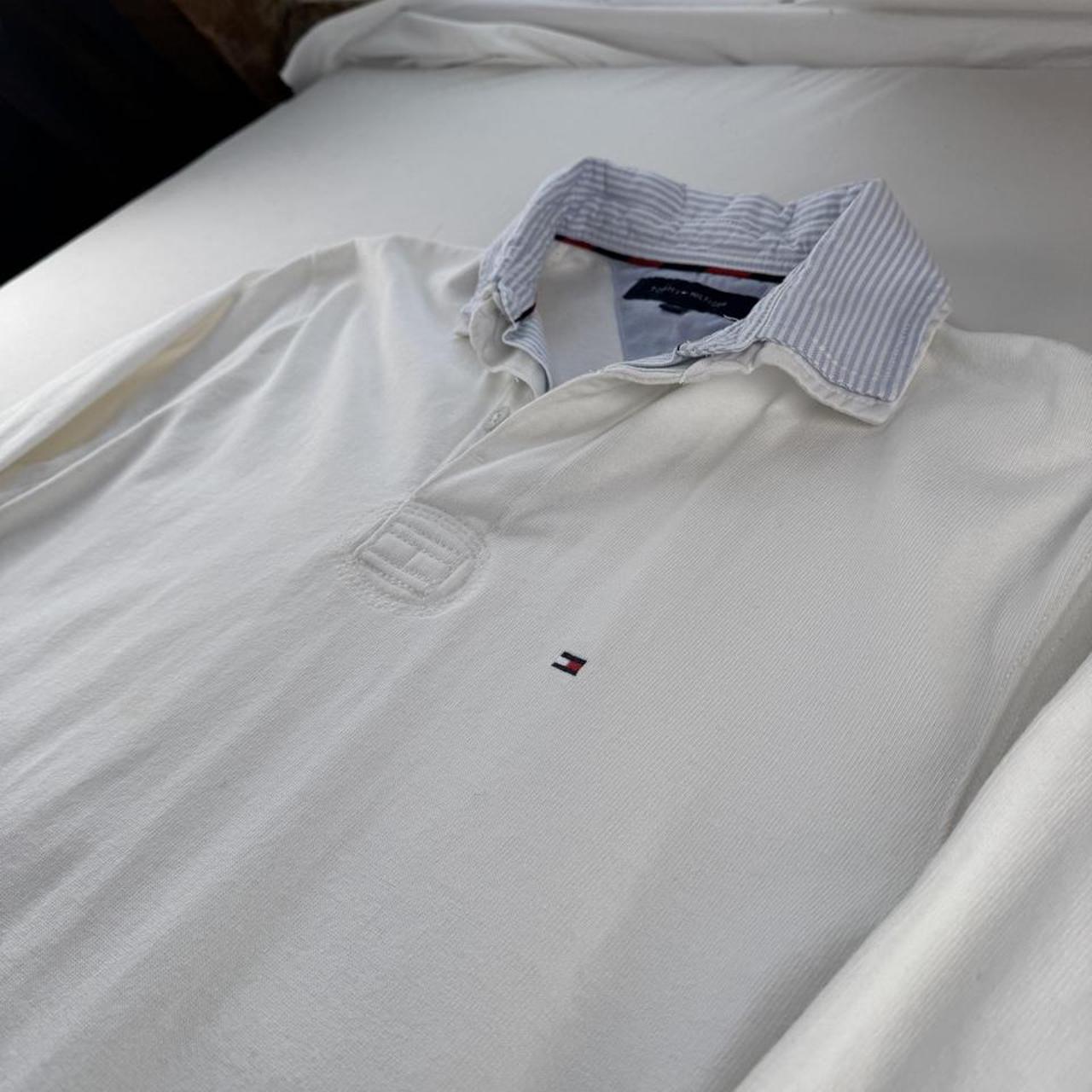 Thick Tommy Hilfiger Embroidered Logo Rugby Polo Shirt M