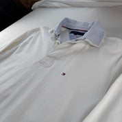 Thick Tommy Hilfiger Embroidered Logo Rugby Polo Shirt M