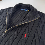 Polo Ralph Lauren Quarter Zip Cable Knit Jumper XL