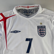 Authentic Umbro England David Beckham 7 Playing Home Shirt M