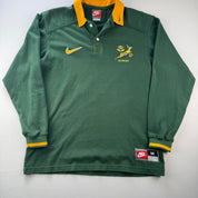 1999-2001 Nike South Africa Springboks Rugby Polo Shirt M