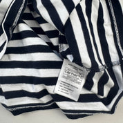 Navy and White Carhartt WIP Scotty Pocket Striped T-Shirt S