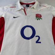 Nike 2003 Embroidered England Rugby Short Sleeve Rugby Polo L