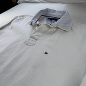 Tommy Hilfiger Embroidered Spellout Rugby Polo L