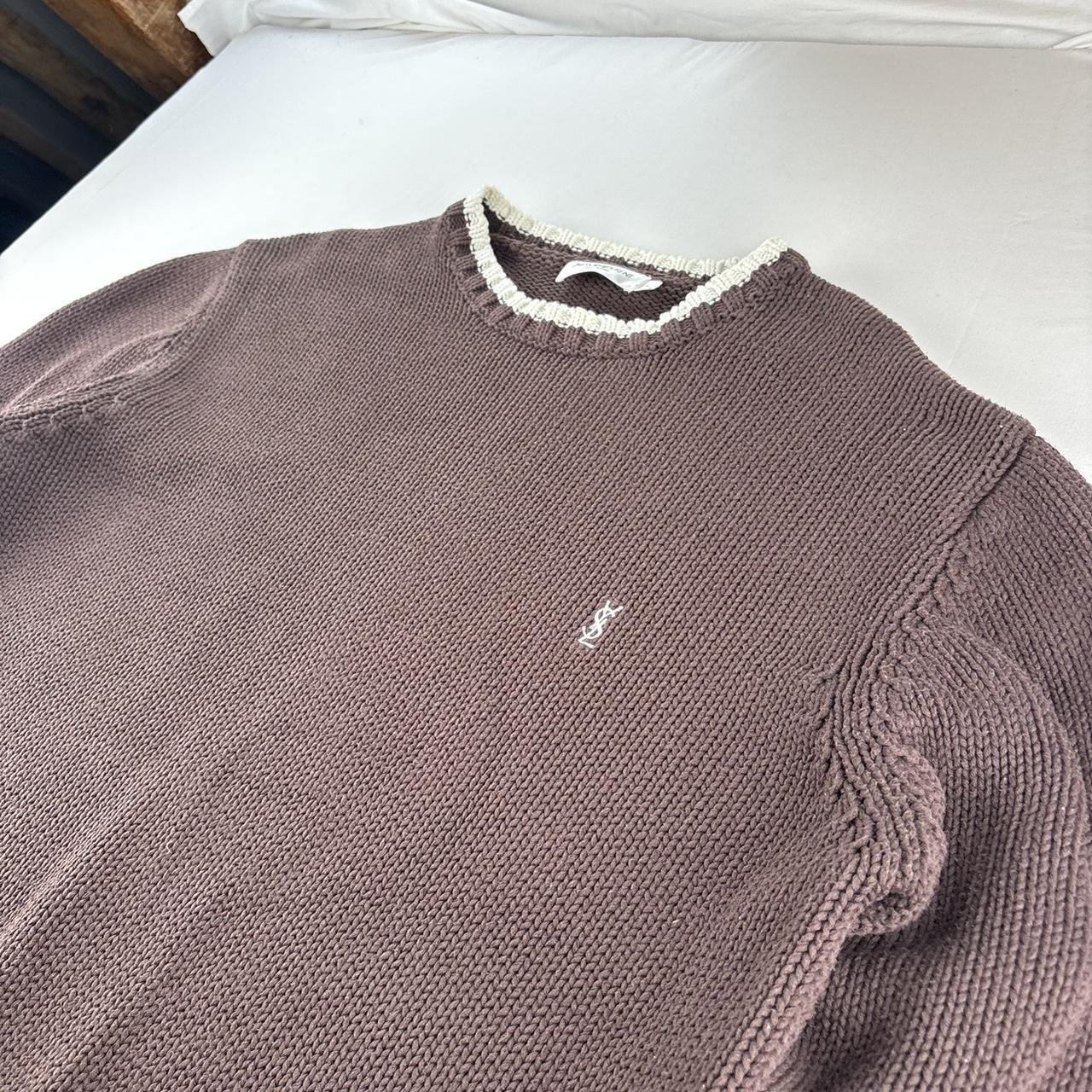 Yves Saint Laurent Rare Brown Ribbed Knitted Jumper XL