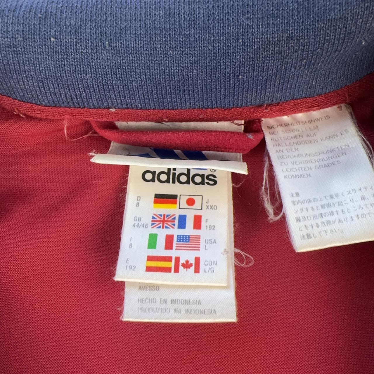 Adidas Track Jacket in Red Size