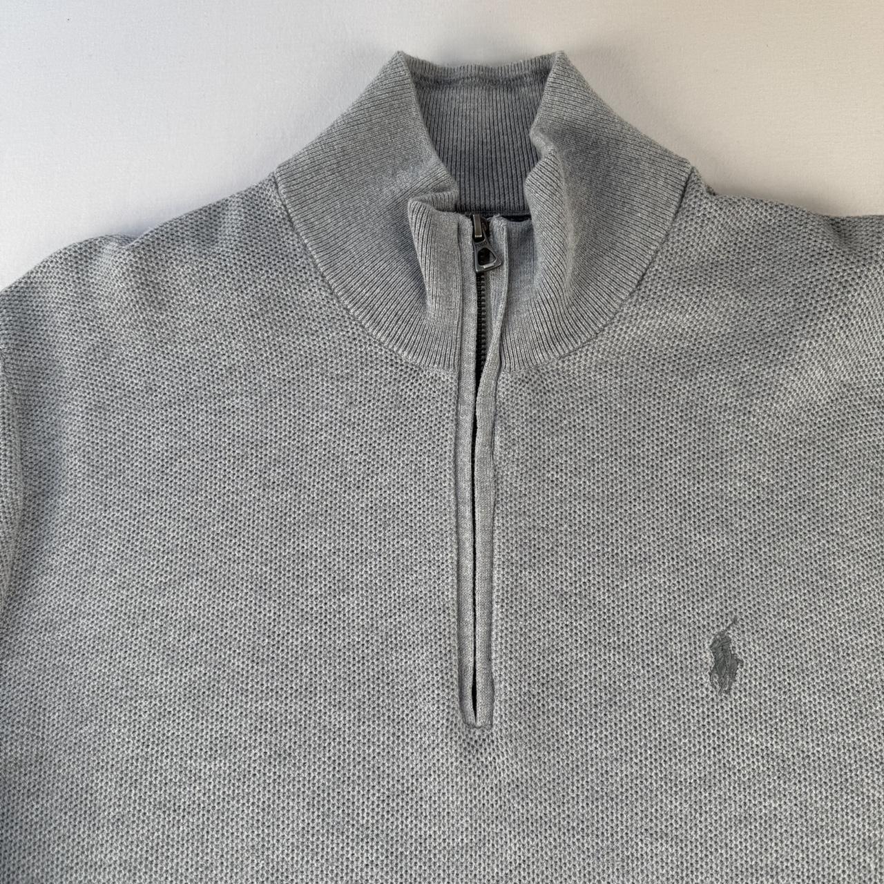 Polo Ralph Lauren Pima Cotton Grey Quarter Zip L