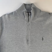 Polo Ralph Lauren Pima Cotton Grey Quarter Zip L