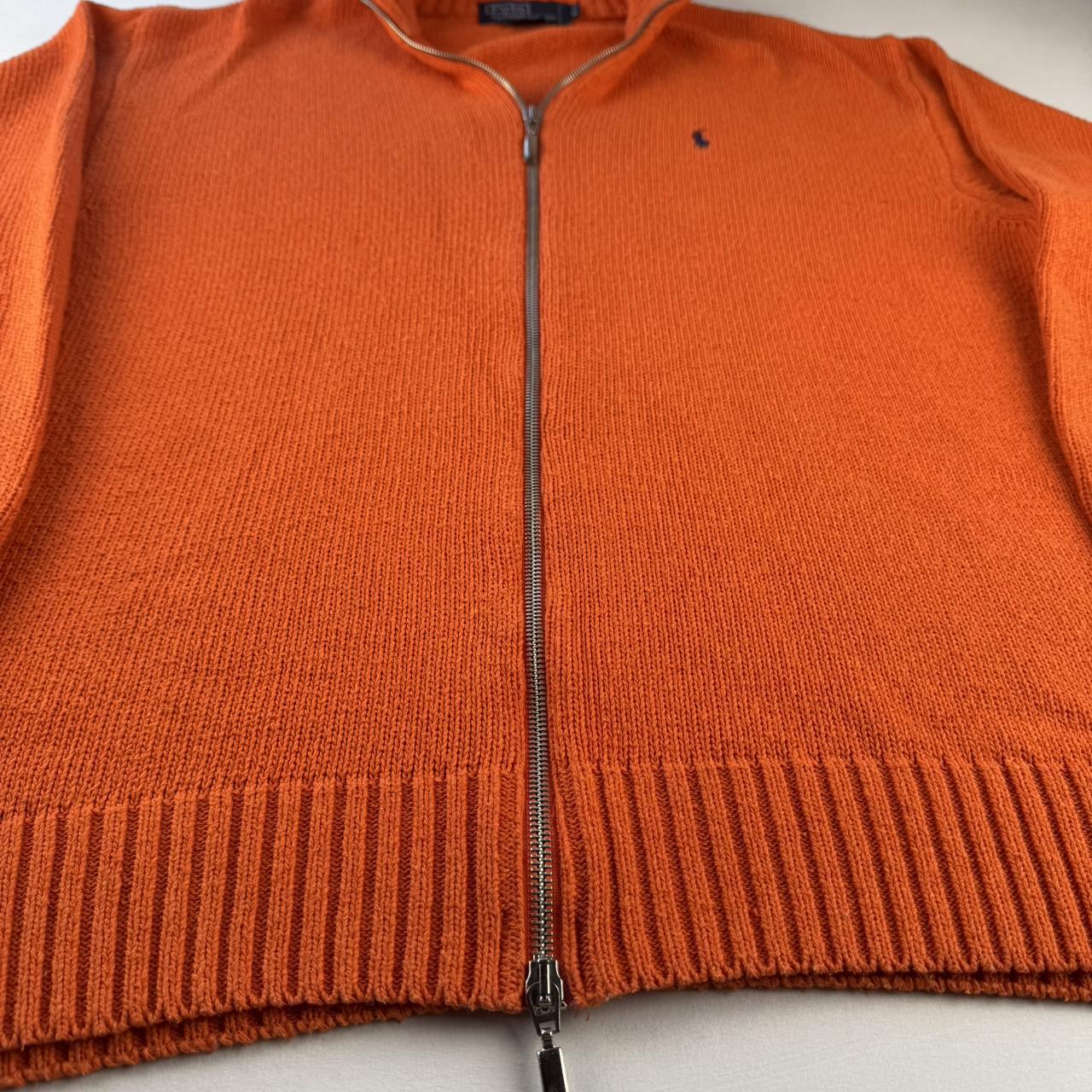 Polo Ralph Lauren Navy Pony Double Zip Thick Knitted Full Zip Jumper XL