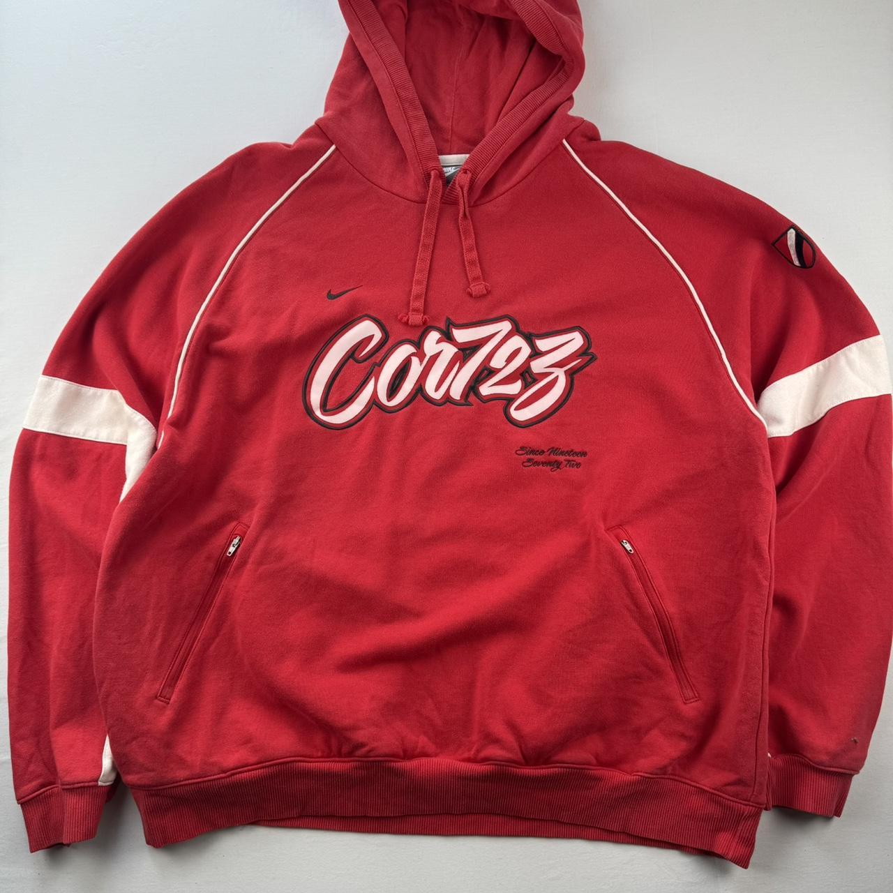 Nike 2000s Cortez Embroidered Spellout Hoodie XL