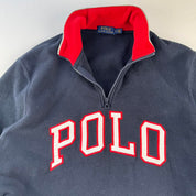 Polo Ralph Lauren Embroidered Fleece Quarter Zip Navy M