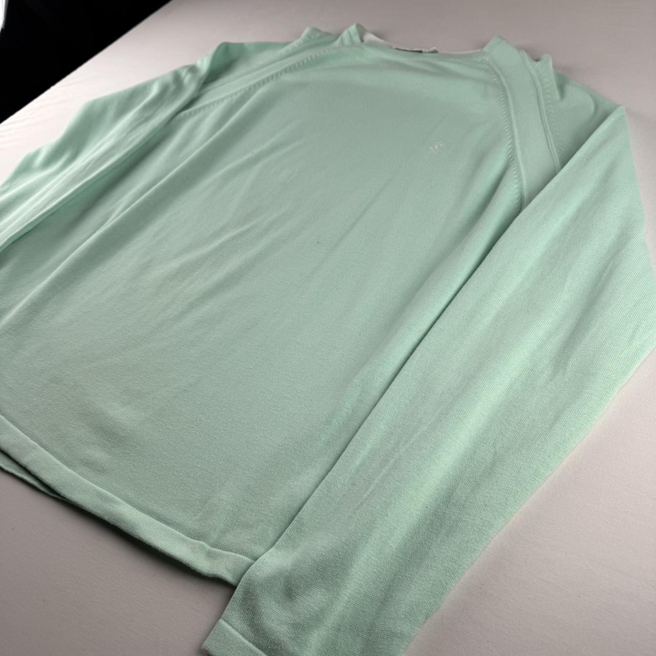 Yves Saint Laurent YSL Thin Mint Green Embroidered Logo Knitted Jumper XXL