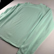Yves Saint Laurent YSL Thin Mint Green Embroidered Logo Knitted Jumper XXL