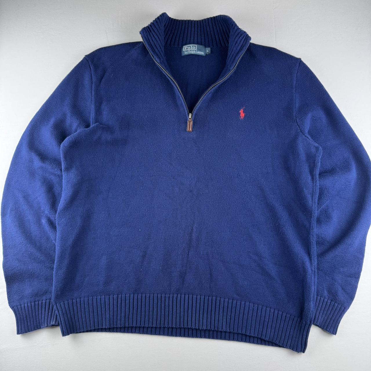 Polo Ralph Lauren Embroidered Pony Knitted Quarter Zip Fleece L