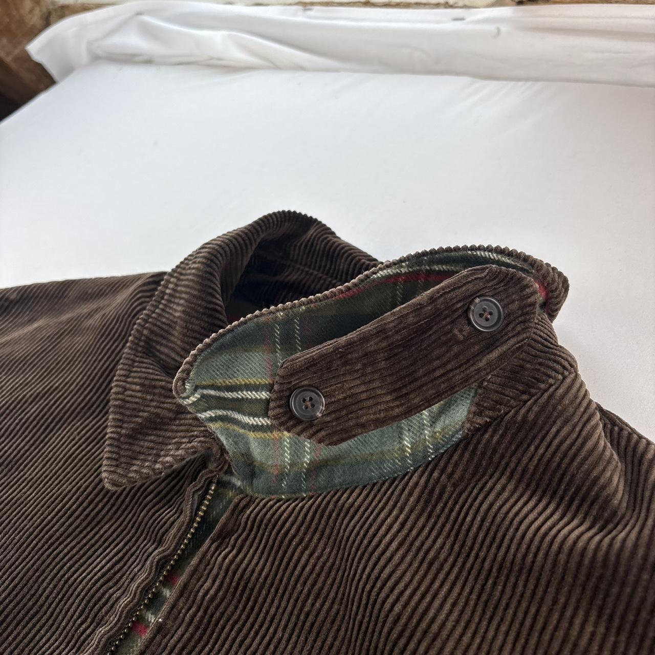 Rare Early 2000s Polo Ralph Lauren Plaid Green Lining Brown Corduroy Harrington Jacket XL