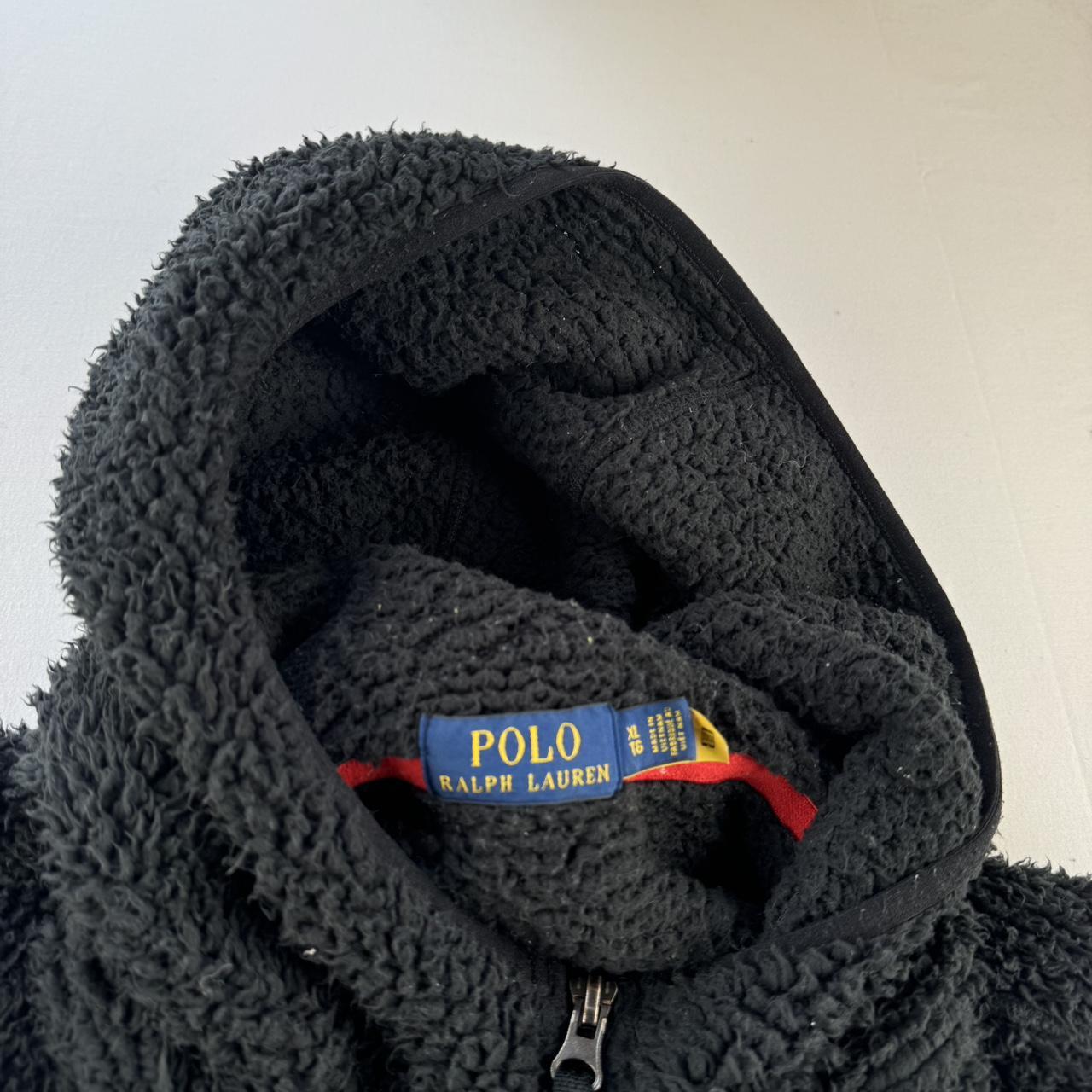 Modern Polo Ralph Lauren Red Pony Sherpa High Neck Fleece Jacket XL