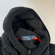 Modern Polo Ralph Lauren Red Pony Sherpa High Neck Fleece Jacket XL