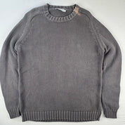 Yves Saint Laurent Crewneck Knit Sweater in Grey Size XL