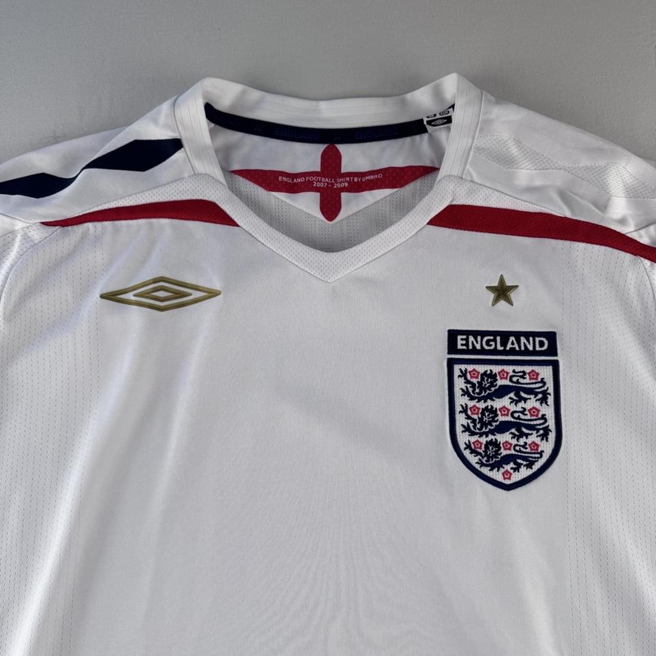 England Umbro 2007-09 Home Playing Jersey XL