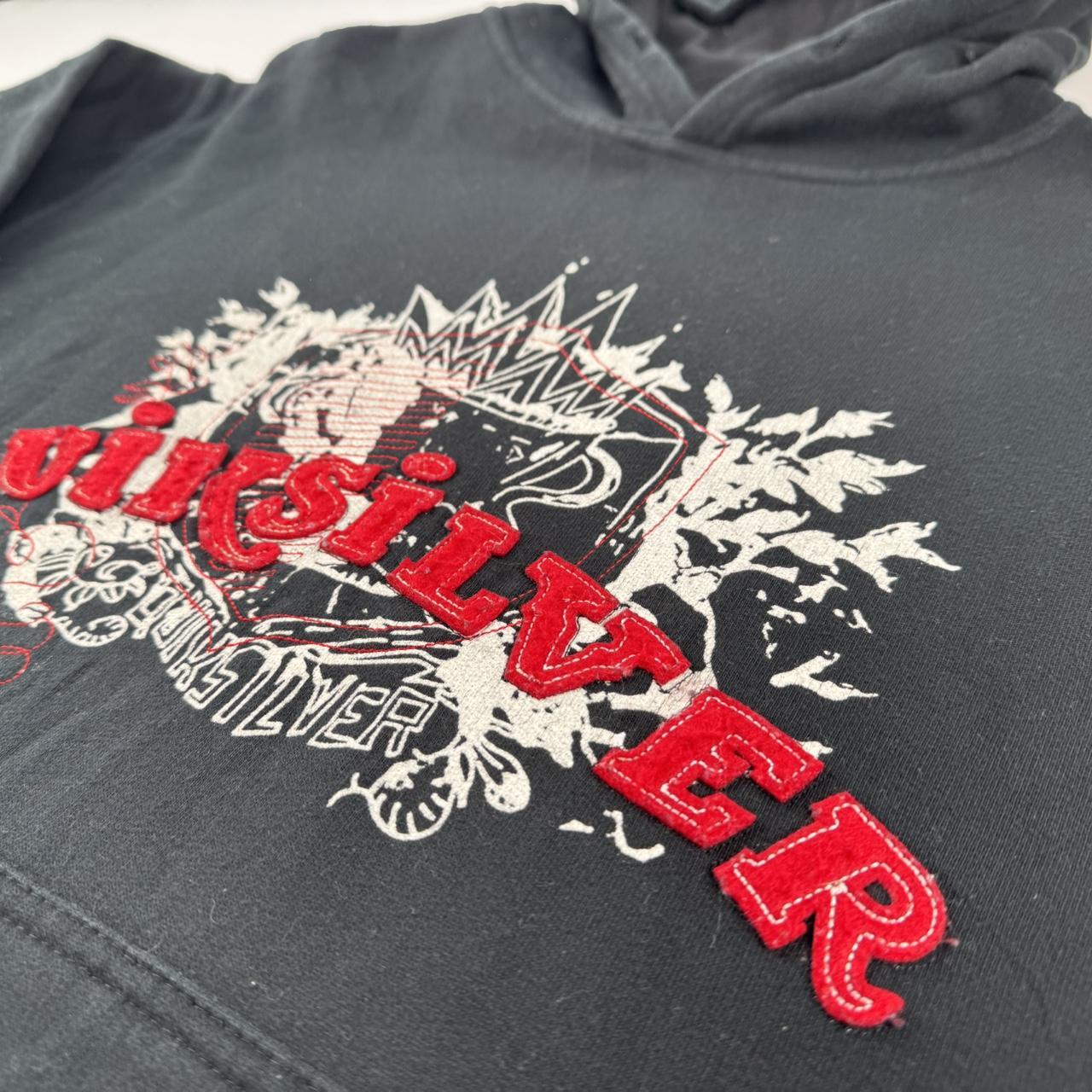 Quiksilver Embroidered Spellout Surf y2k Hoodie S