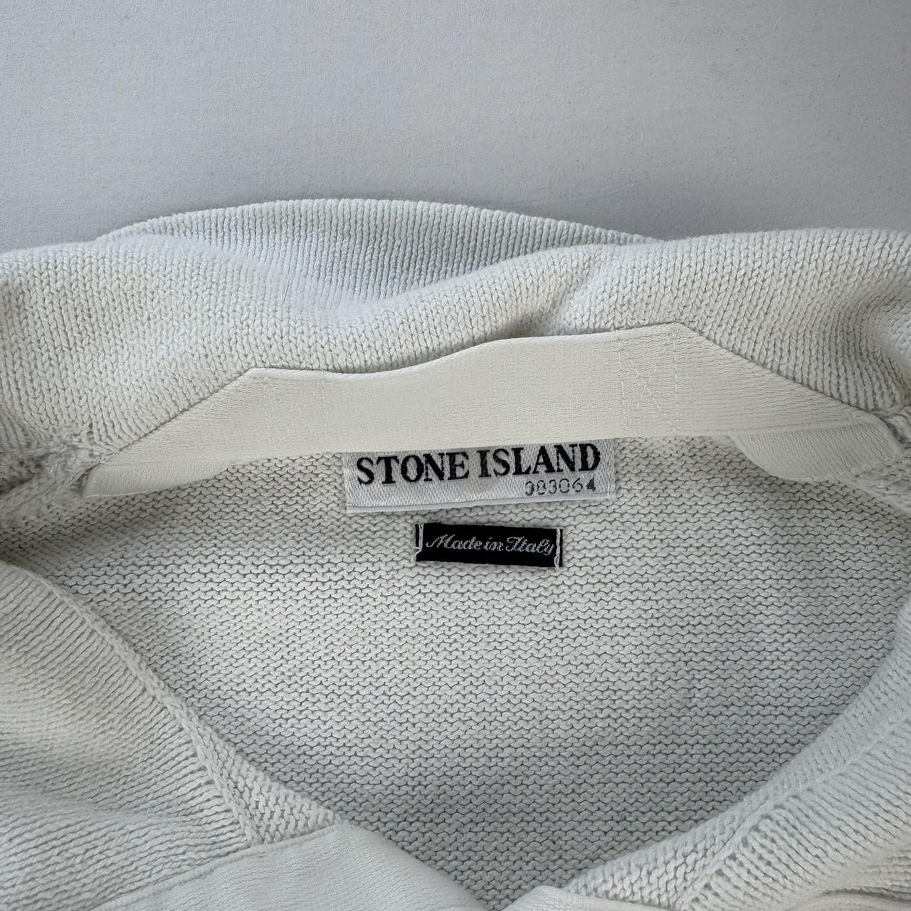Early 2000s White Stone Island Knitted Jumper L