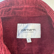 Burgundy Carhartt WIP Long Sleeve Madison Corduroy Button Down Shirt M