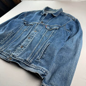 Early 2000s Levis Heavy Denim Bomber Jacket XL
