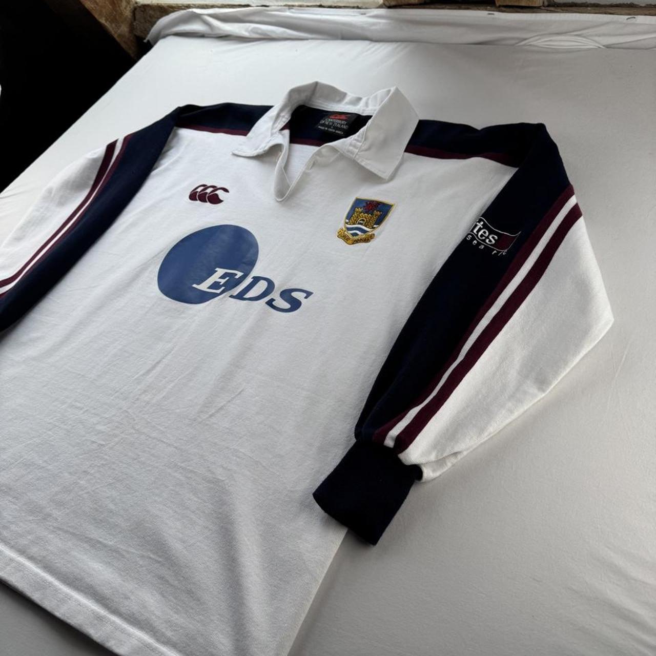 2002 Rare Canterbury Swansea Rugby Polo Shirt L