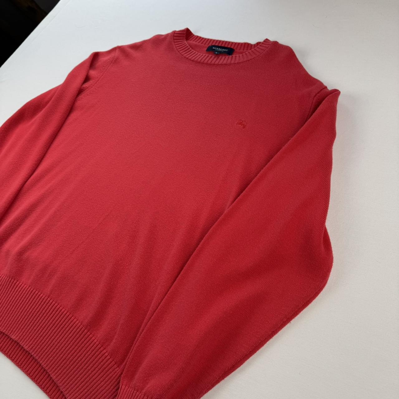 Early 2000s Cotton Burberry Embroidered Knitted Jumper M